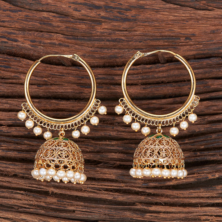 Antique Jhumki With Gold Plating 214286