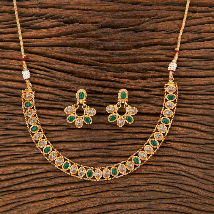 Antique Delicate Necklace With Gold Plating 214451