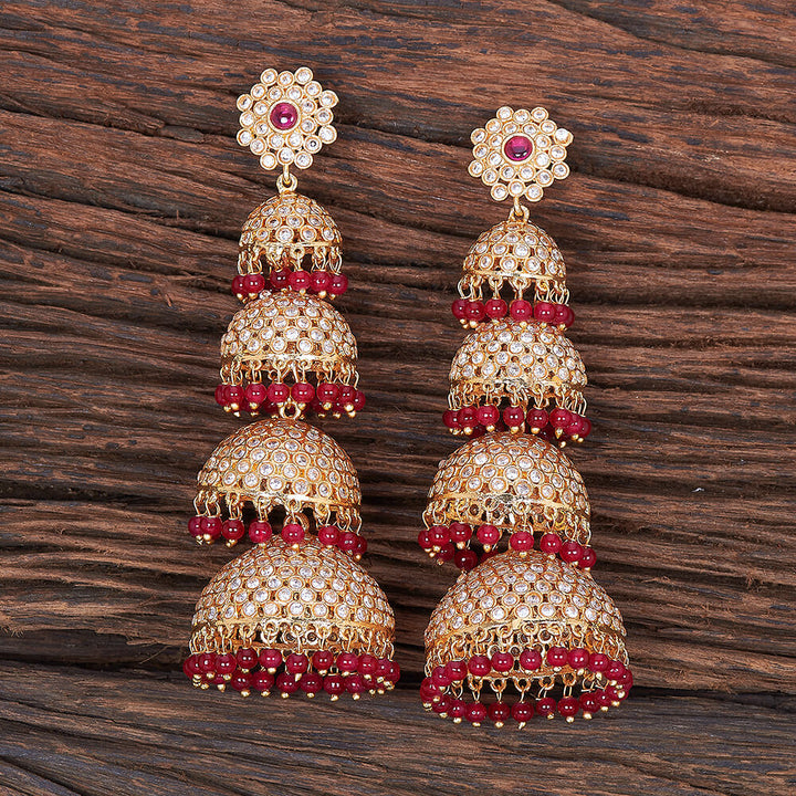 Antique Long Earring With Gold Plating 214535