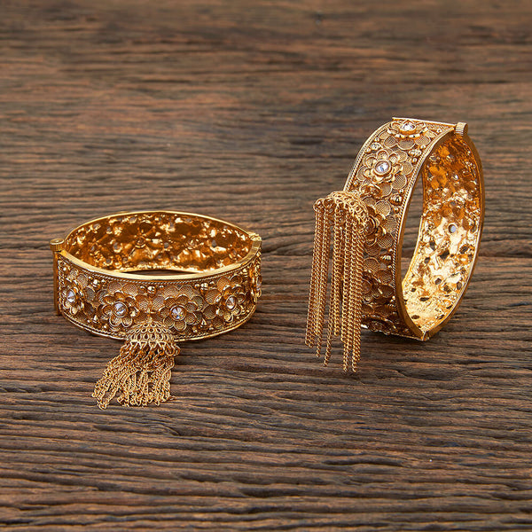 Antique Openable Bangles With Gold Plating 214695