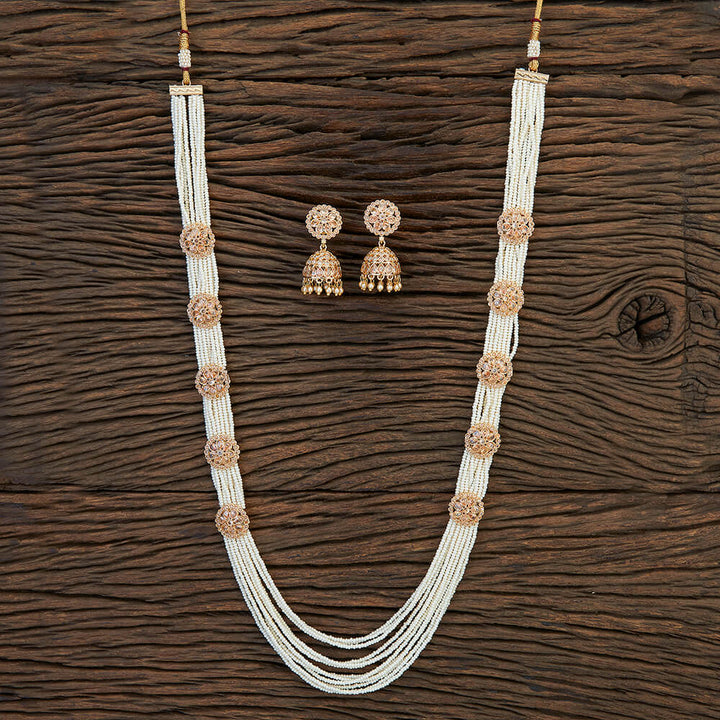 Antique Long Necklace With Gold Plating 214717