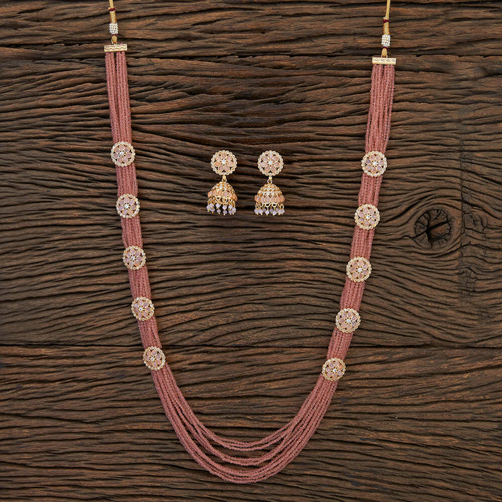 Antique Long Necklace With Gold Plating 214717