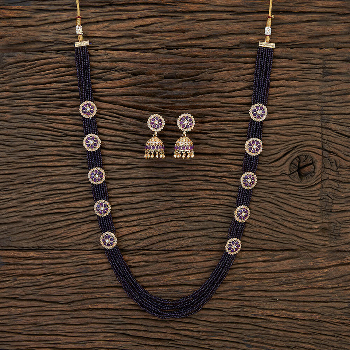 Antique Long Necklace With Gold Plating 214717