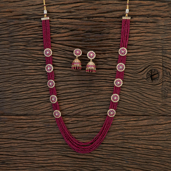 Antique Long Necklace With Gold Plating 214717