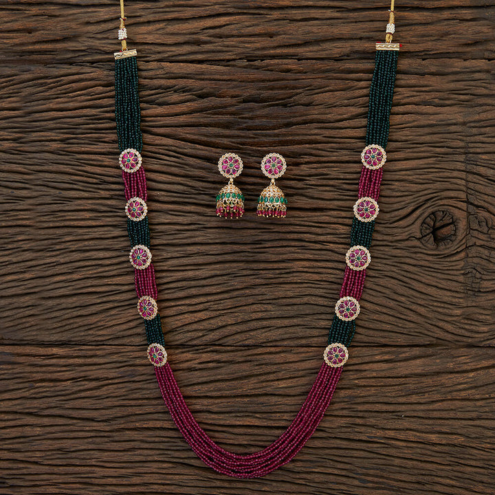 Antique Long Necklace With Gold Plating 214717