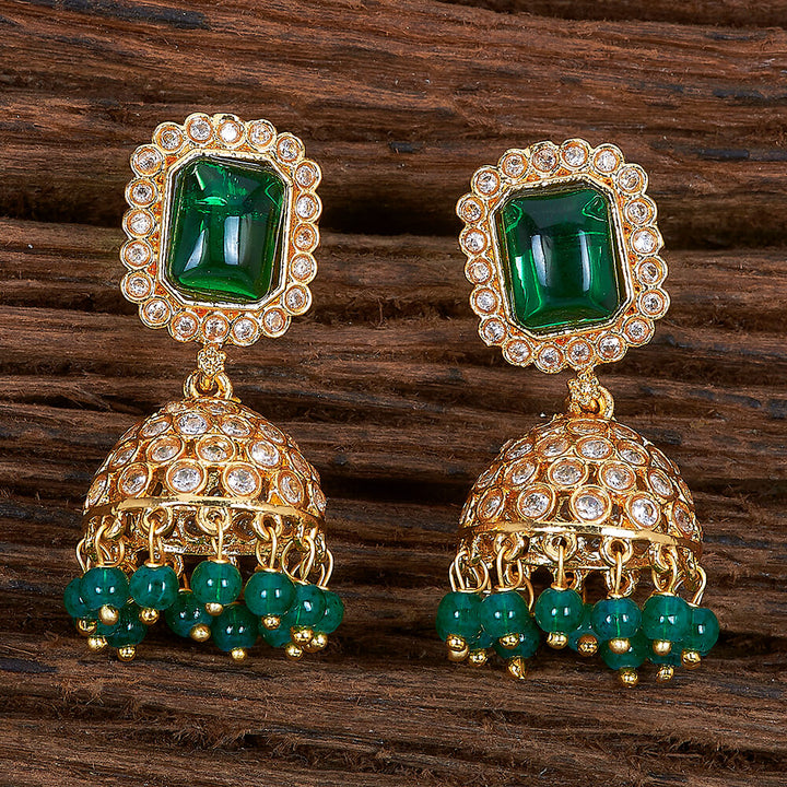 Antique Jhumki With Gold Plating 214719