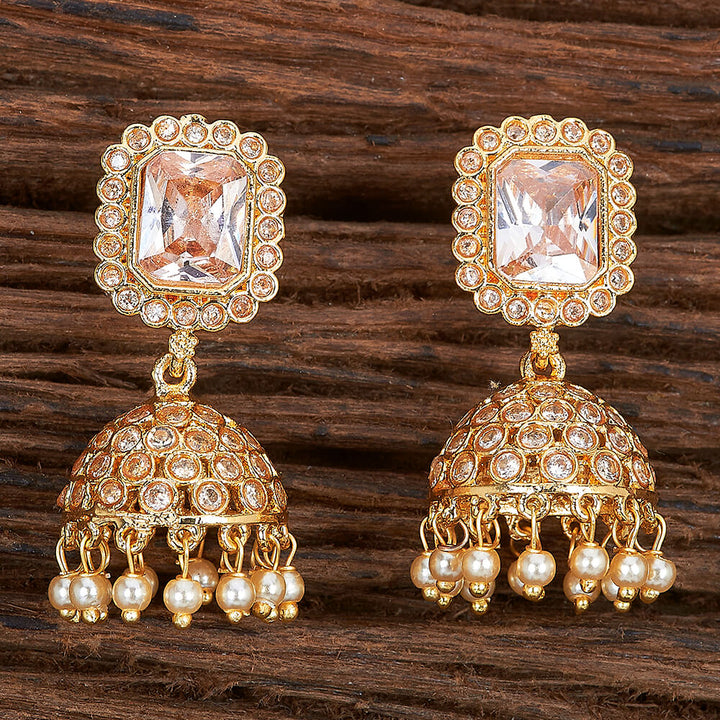 Antique Jhumki With Gold Plating 214719