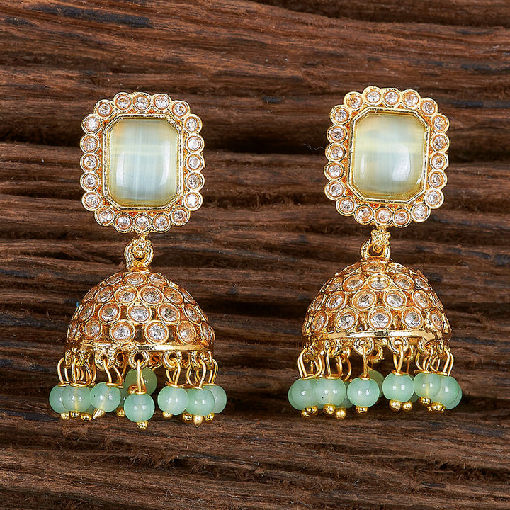 Antique Jhumki With Gold Plating 214719