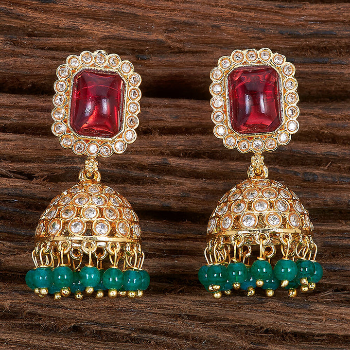 Antique Jhumki With Gold Plating 214719