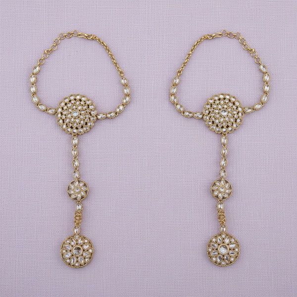 214779 Antique Reverse Ad Stone Hath Pan With Mehndi Plating