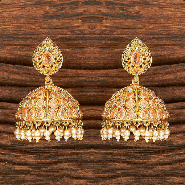 Antique Jhumki With Gold Plating 214903