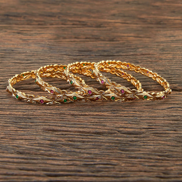 214984 Antique Delicate Bangles With Gold Plating
