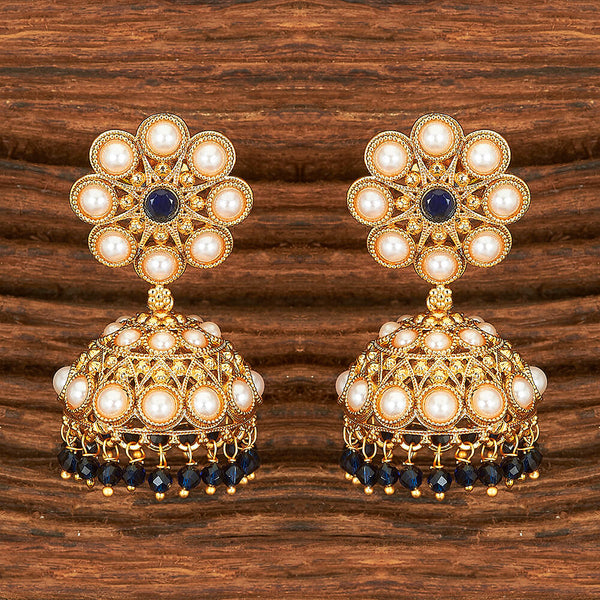 Antique Moti Earring With Gold Plating 215226