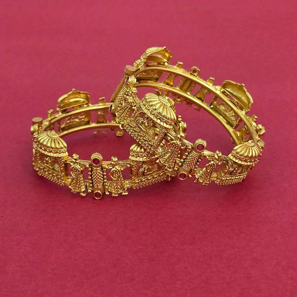 215243 Antique South Indian Bangles With Gold Plating