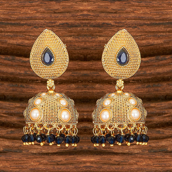 Antique Moti Earring With Gold Plating 215246