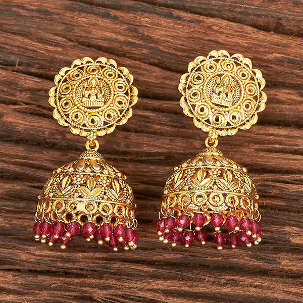 Antique Temple Earring With Gold Plating 215370