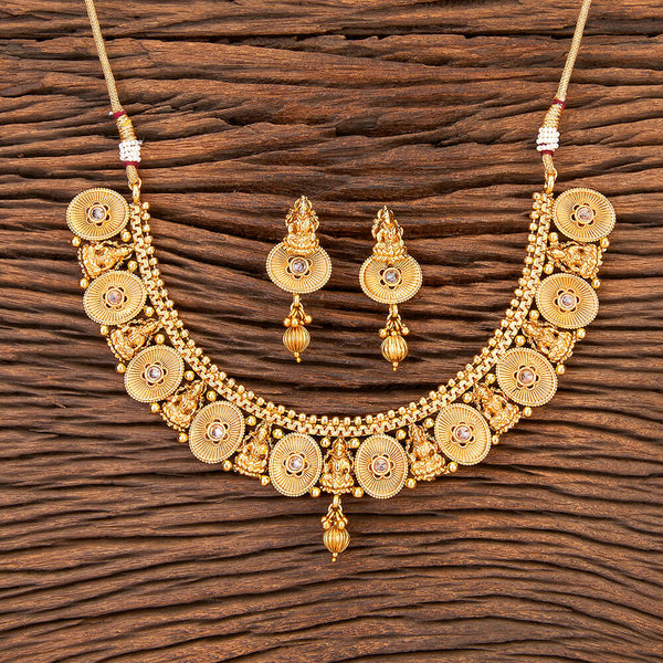 Antique Temple Necklace With Gold Plating 215445