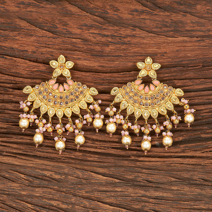 Antique Long Earring With Gold Plating 215487