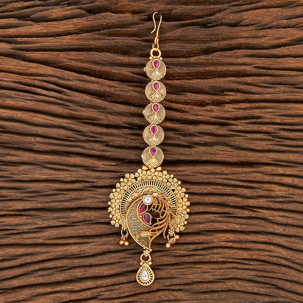 Antique Chand Tikka With Matte Gold Plating 215651