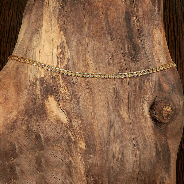 215714 Antique Plain Gold Belt With Gold Plating