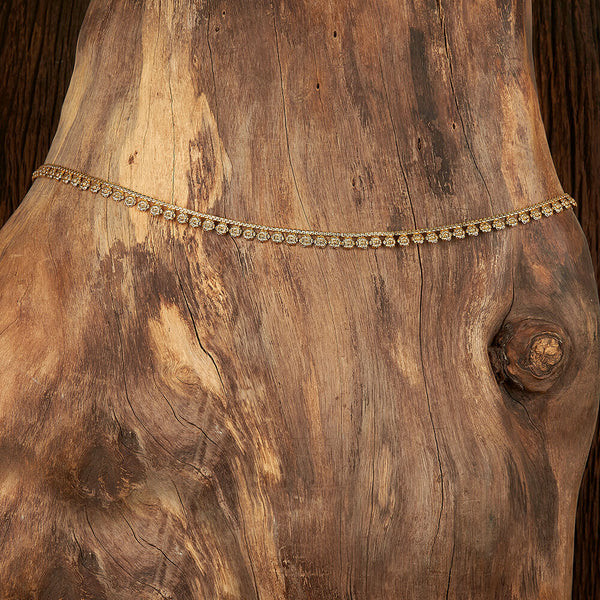 215715 Antique Plain Gold Belt With Gold Plating