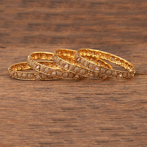 Antique Delicate Bangles With Gold Plating 215921