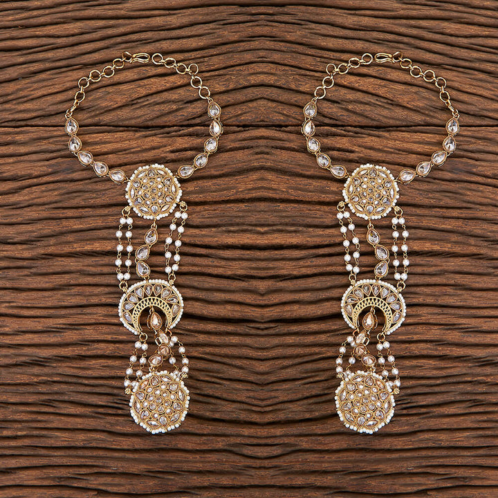 Antique Reverse Ad Stone Hath Pan With Mehndi Plating 216045