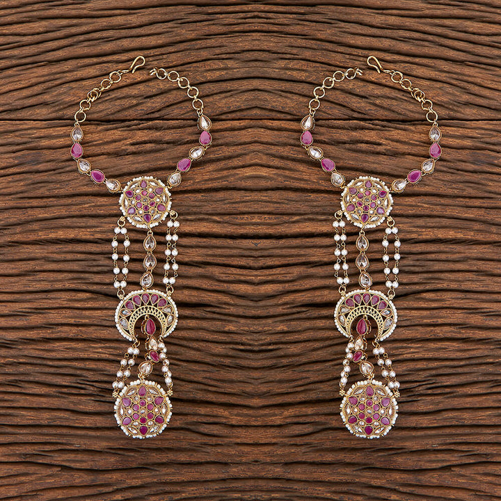 Antique Reverse Ad Stone Hath Pan With Mehndi Plating 216045