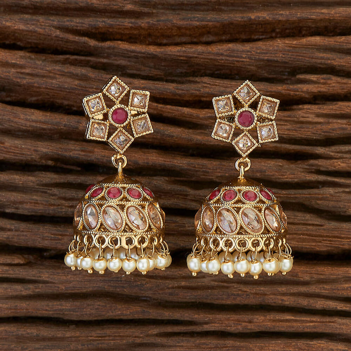 Antique Delicate Earring With Mehndi Plating 216069