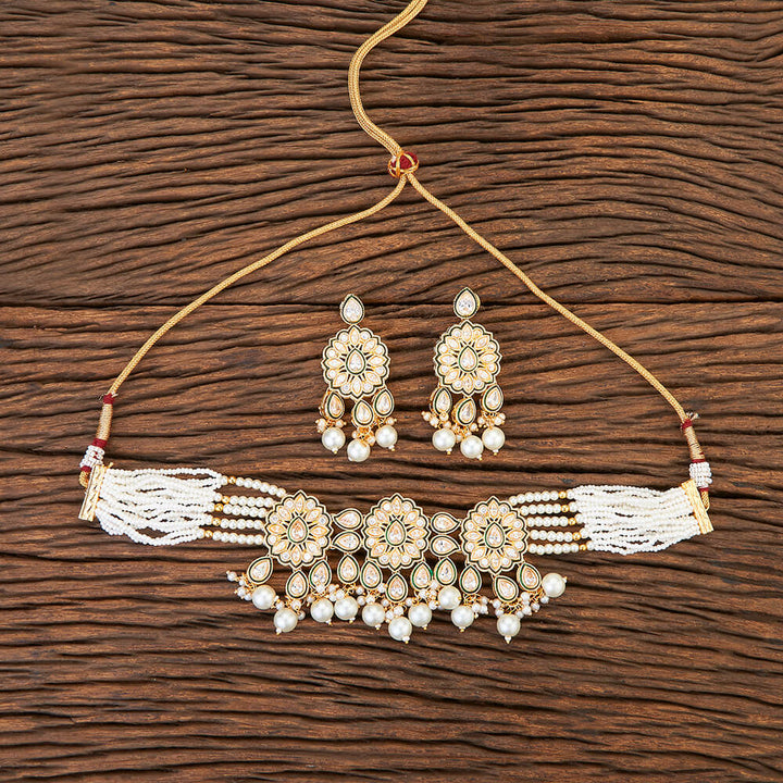 Antique Meenakari Necklace With Gold Plating 216080