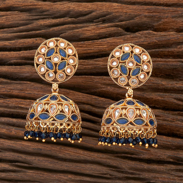 216320 Antique Jhumki With Gold Plating
