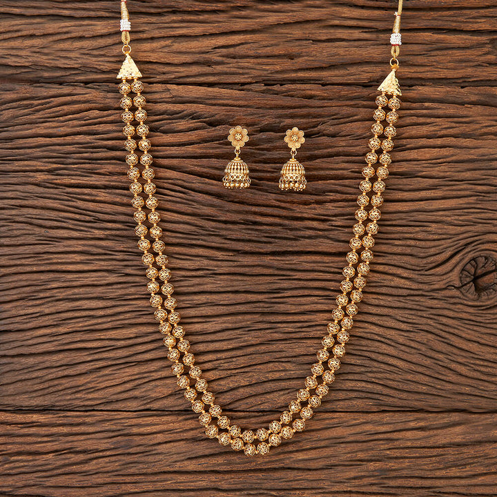 Antique Long Necklace With Gold Plating 216415