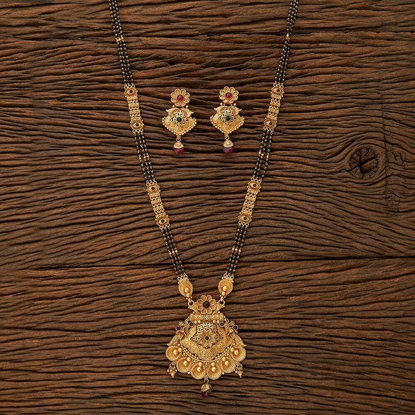 Antique Classic Mangalsutra With Matte Gold Plating 216472