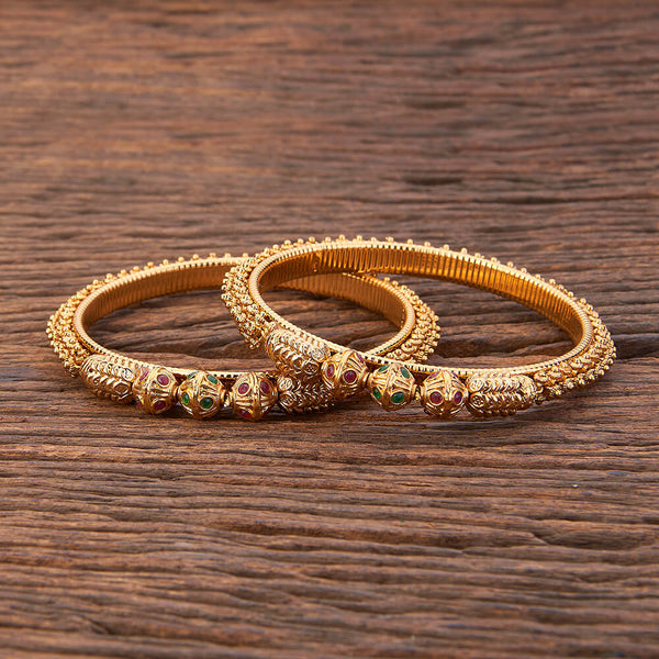 Antique Delicate Bangles With Gold Plating 216613