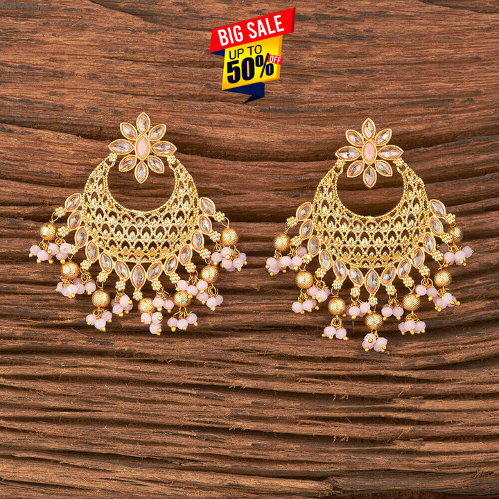 Antique Chand Earring With Gold Plating 216629