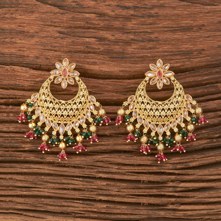 Antique Chand Earring With Gold Plating 216629