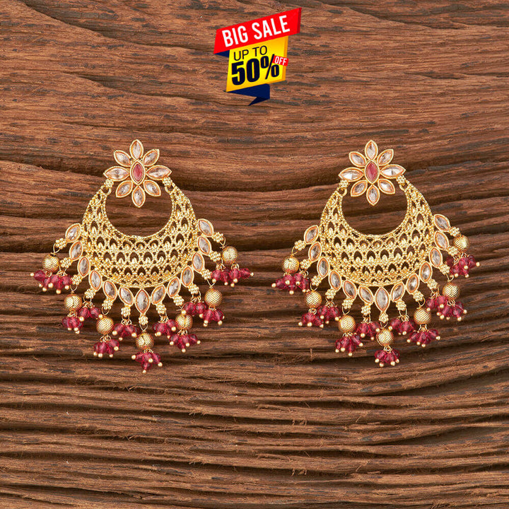 Antique Chand Earring With Gold Plating 216629