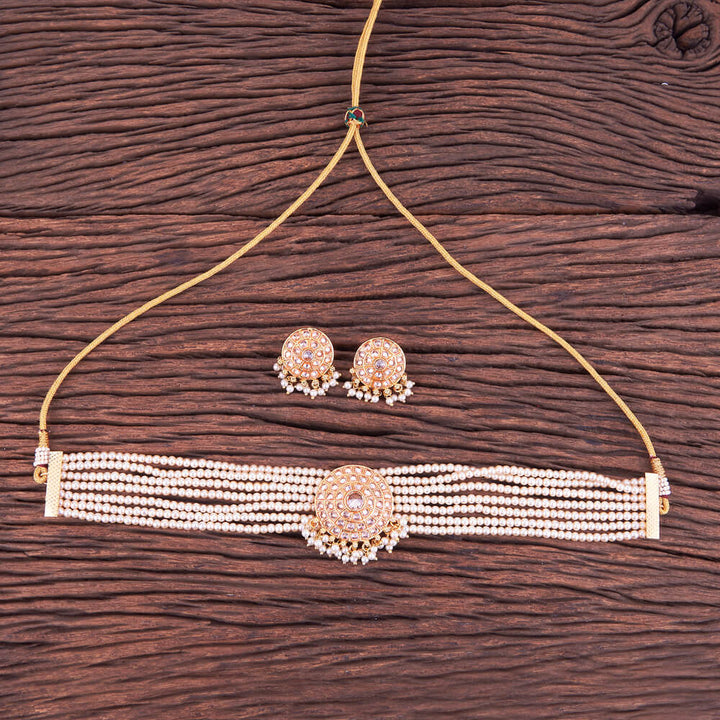 Antique Choker Necklace With Gold Plating 216762