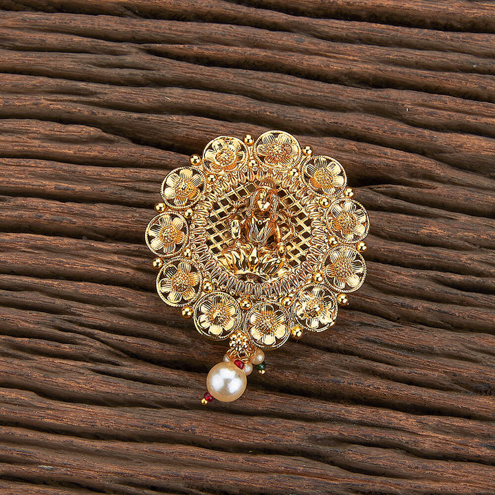 Antique South Indian Brooch With Gold Plating 216786