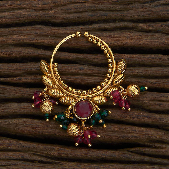 Antique Pressing Nose Ring With Gold Plating 216877