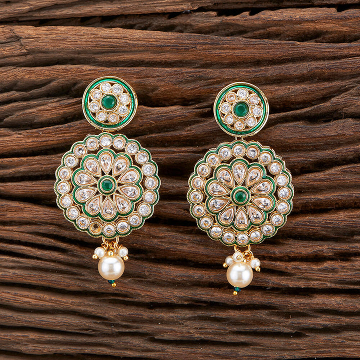 Antique Meenakari Earring With Gold Plating 216995