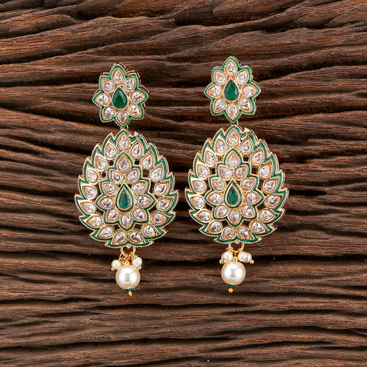 Antique Meenakari Earring With Gold Plating 216997