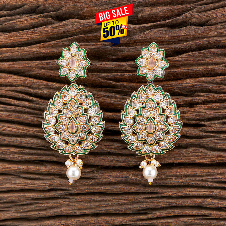 Antique Meenakari Earring With Gold Plating 216997