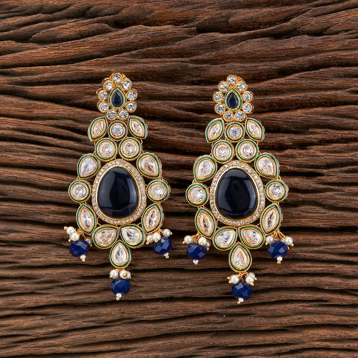 Antique Long Earring With Gold Plating 217017