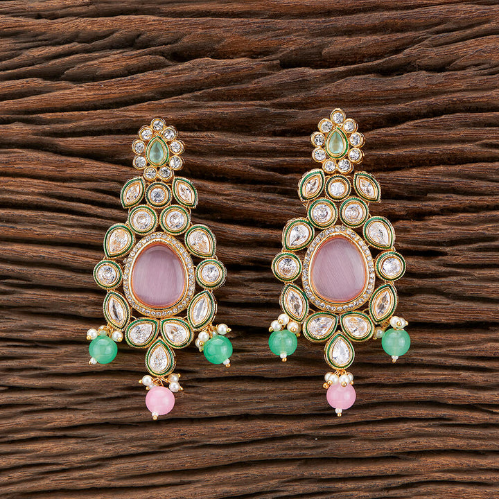 Antique Long Earring With Gold Plating 217017