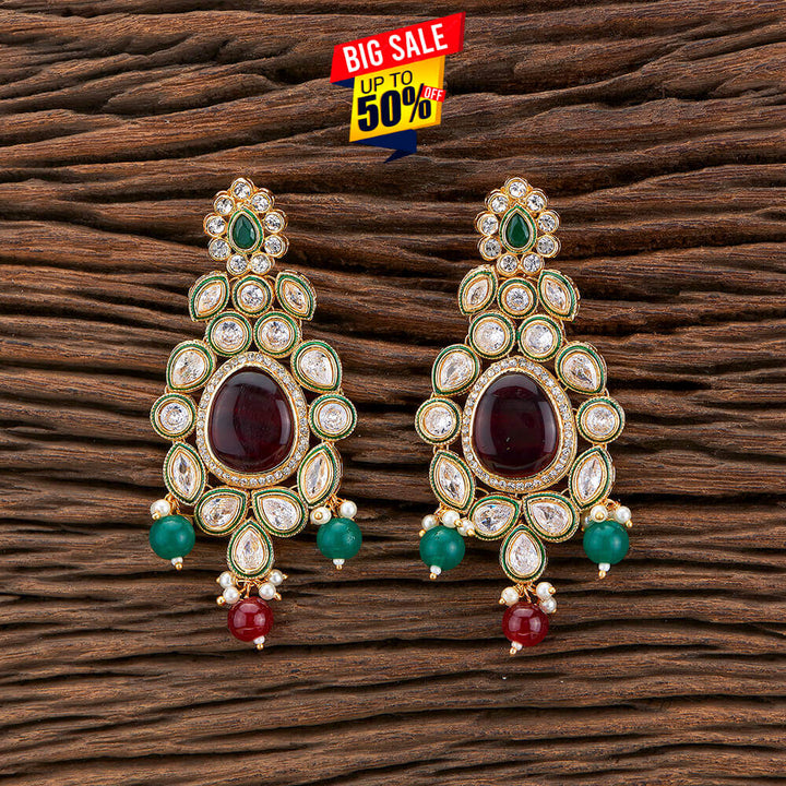 Antique Long Earring With Gold Plating 217017