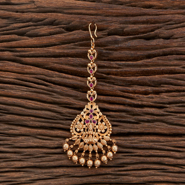 Antique Temple Tikka With Matte Gold Plating 217081