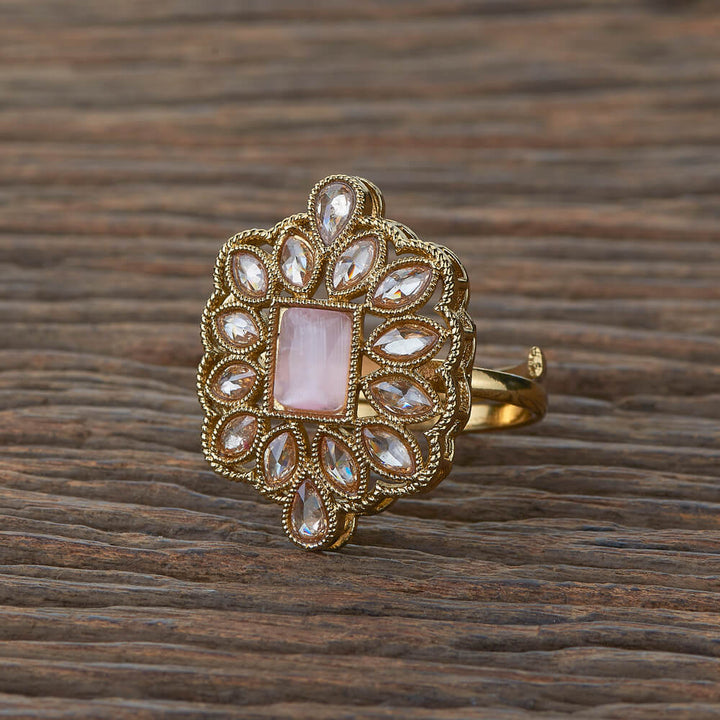 Antique Adjustable Ring With Mehndi Plating 217598