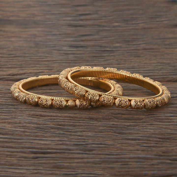 Antique Plain Gold Bangles With Gold Plating 217609