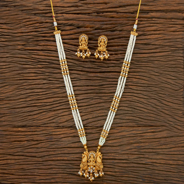 Antique South Indian Pendant Set With Gold Plating 217772